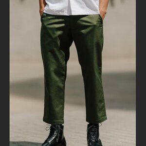 HAVEN Twill Trouser Pants - Olive NWOT